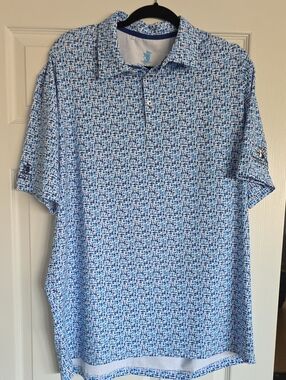 Men's Scales Patterned Polo Shirt Plantation Preserve Golf Course & Club